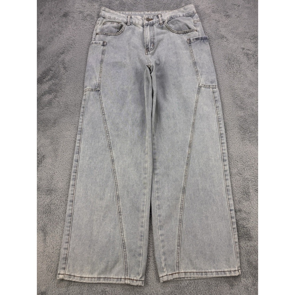 Manfinity Jeans Men S 32x32 Blue‎ Stone Wash Wide Leg Denim Y2K 90's